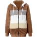 Hanxiulin Women's Fleece Jacket - Windproof Plush Coat Thick Synthetic Fur Light Outdoor Casual Fashion in Khaki - Buy Online on GoSupps.com
