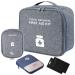 5Stk medication bag medication bag travel pharmacy large capacity waterproof emergency pocket empty. First aid pocket medicine storage bag for home office travel (gray)