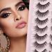 JIMIRE Faux Mink Eyelashes Cat Eye 3D Fluttery False Eyelashes Thin 16 Pairs Pack Handmade Fluffy Lashes for Soft Natural Look Fluffy 16MM - Buy Online on GoSupps.com