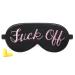 Coucoland 100% Mulberry Silk Funny Sleeping Eye Mask Cover Blindfold for Sleep Adjustable Head Straps with Two Ear Plugs (Black)