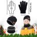Yutdeng Kids Winter Hat Scarf Gloves Set | 3 in 1 Beanie Knitted Snood | Boys Girls 2-10 Years | Super Soft & Warm | Wine Red - Buy Online on GoSupps.com