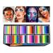 Diuyzoc Face Makeup Palette Face Makeup | Water-Based Smear-Resistant Washable 12 Grids with Markers and Brushes for Women Girls Parties Halloween Sports and