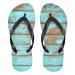Mnsruu Vintage Blue Wooden Flip Flops Flip Flops Sandals Home Hotel Spa Bedroom Travel S for Men Women Small Multicolor