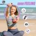 Sleek 14 Pilates Ring with 4 Resistance Bands - Padded Magic Circle for Yoga & Fitness - Toning Thighs - Purple - Buy Online on GoSupps.com