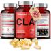 CLA Supplements 3000mg per Serving - Non-Stimulating Non-GMO & Gluten-Free Conjugated Linoleic Acid - 120 Capsules - Contributes to Normal Heart Function - Made in UK