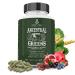 Ancestral Supplements Greens Powder Capsules Organic Superfood Greens & Reds Blend with Spirulina Chlorella Grass Fed Beef Organs and Probiotics for Gut Health Non GMO 612mg Each 180 Count Greens Blend 180 Count (Pac