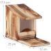Relaxdays Squirrel Feeder House Feeding Station Box Standing Wooden HWD: 17.5 x 12 x 25 cm Flamed - Buy Online on GoSupps.com