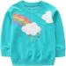 Girls Cotton Sweatshirt | Long Sleeve Pullover for Toddlers | Age 3-4 Years | Rainbow Design - Buy Online on GoSupps.com