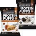 Shrewd Food Protein Puffs - Sweet and Crispy Dessert Puffs, Low Carb High Protein Cereal Snack, Peanut Free, Gluten Free, 12g Protein - Caramel Apple Pie & Cookies and Cream, 0.74 Oz (Pack of 8)