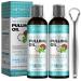 Mint Oil Pulling Bain de bouche avec gratte-langue Pull naturel l'huile de noix de coco pour le blanchiment des dents l'haleine fra che le blanchiment des dents et des gencives plus (474ml2pack) 237 ml (Lot de 2)