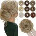 SEGO Hairpiece with elastic band Large bun hairpieces Hair tie with hair extensions Ponytail braid for women (55 G) Medium blonde