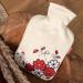Hugo Frosch Classic 1.8L Hot Water Bottle | Fleece Cover | Cream Flower Ornament | Eco-Friendly Heating Solution - Buy Online on GoSupps.com