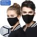 Euroca - Cloth Face Mask 3 Layers Cotton Face Masks Face Masks Reusable & Washable Face Mask With Filter Sheets (PM2.5) 3 Pack Woman Black Upgraded - Buy Online on GoSupps.com
