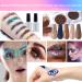 48 Colors Glitter Tattoos Kit - Waterproof Temporary Body/Nail Art with Stencils, Brushes, Glue - Body Glitter for Festival Party - Buy Online on GoSupps.com