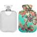 Naanle Orange Peacock Flowers Hot Water Bottle with Lid | 2L Heat Bottle for Back Pain Relief & Cold Therapy - International Shipping Available - Buy Online on GoSupps.com