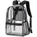 Abshoo Heavy Duty Clear Backpack (Black) - Stadium Approved Transparent School Bag - Buy Online on GoSupps.com