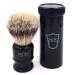Parker Safety Razor 100% Silvertip Travel Shaving Brush with Case Black