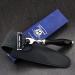 Men's Shaving Triple Edge Cartridge Compatible Razor in Black & Genuine Leather Protective Pouch | Men's Shaving & Grooming Gents Travel Essentials - Gift for Him