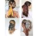 Vintage Floral 2-in-1 Chiffon Hair Scrunchies Scarves - 5pcs Set for Women and Girls - Buy Online on GoSupps.com
