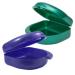 2 x Mouthguard Box for Ortho Retainers Sports Dentures Dentures and more (Purple and Green) Purple and Green