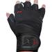 skott Evo 2 Weightlifting Gloves with Integrated Wrist Wrap Support-Double Stitching for Extra Durability-Get Ripped with The Best Body Building Fitness and Exercise Accessories Medium Black/Black