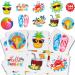 144 Pieces Kids Tattoo Summer Party Tattoo Hawaiian Luau Themed Tattoos Tropical Beach Tattoos Waterproof Temporary Tattoos Stickers Party Decoration Supplies for Adults  9 Styles