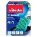 Vileda Scrunge Multi-Use Non-Scratch Scrub Sponge (Pack of 10) | Rinses Clean Stays Fresh | Durable & Long-Lasting | Dishwasher Safe 10-Pack Scrub Sponge