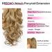 REECHO 24" Ponytail Extension - Claw Clip In Long Curly Wavy Ponytail for Women - Medium Blonde with Highlights - Buy Online on GoSupps.com