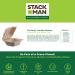 Stack Man 6x6 Compostable Clamshell Food Containers 50-Pack - Eco-Friendly Biodegradable Bagasse, Natural Disposable Take Out Containers - Heavy-Duty Quality To Go Containers - Buy Online on GoSupps.com