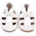 Dotty Fish Soft Leather Baby Shoes | Toddler Sandals, Non-slip Suede Soles | White, 0-6 Months to 3-4 Years - Buy Online on GoSupps.com