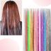 VEGCOO Hair Extensions Rainbow Colored Hair Tinsel Kit 20 Colors with Tools Glitter Synthetic Straight Hair Extensions Party Highlights Hair Accessories for Kids Girls Women - Buy Online on GoSupps.com