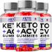 (3 Pack) Keto Thrive ACV Gummies Keto Thrive Keto+ ACV Gummies Apple Cider Vinegar 1000MG Advanced Formula Vitamin Supplement Keto Thrive Gummies Ketosis Support Folic Acid Vitamin B12 (180 Gummies)