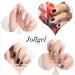Discreet Luxury Joligel Shellac Semipermanent Gel Polish Kit for Nails UV LED Nail Varnish metallic silver + pearly champagne with glitter + emerald green + burgundy red 4pcs