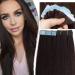 SEGO TAPE Extensions Real Hair 20 Tresses/30 g adhesive tape hair extension hair parts 100% remy human hair glue dark brown#2 22 "(55cm) -30g