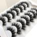 Pooplunch Cat-Eye Fluffy Faux Mink 8D Wispy Lashes - 7 Pairs Pack | Dramatic Long Thick Volume False Eyelashes | 12-18MM - Buy Online on GoSupps.com