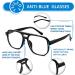 Feizedy Retro 70s Reading Glasses - Blue Light Filter Square Nerd Glasses for Men & Women - Clear Lens +1.50 Black - Buy Online on GoSupps.com