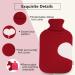 Soft Knit Heart Pattern Hot Water Bottle Cover - 2L Wine - HomeTop - Pack of 1 - Buy Online on GoSupps.com