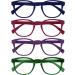 Opulize Ink Lessenklase 5-Pack - Large Rectangular Frame Spring Hinges Scratch-Resistant Reading Glasses +2.50 Dioptria - Stylish Black/Blue & Gray/Black Bundles - Buy Online on GoSupps.com