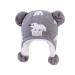 LANGZHEN Toddler Kids Infant Winter Hat Earflap Knit Warm Cap Fleece Lined Beanie for Baby Boys Girls 1-2 Years Polar Bear - Grey