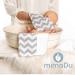 Mimadu Oeko-Tex Cotton Washcloth Set | 10 Mini Baby Washcloths - 25x25 cm Gray White Zigzag - Soft Durable & Eco-Friendly - Buy Online on GoSupps.com