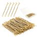 Bellure 200 Pcs Blonde Bobby Pins with Storage Box Kirby Hair Grips (5.5cm/2.2 in) Hair Pins Good for All Types of Hair Styling Needs for Girls Women & Hair Salons