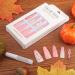 Halloween Coffin Shape Pink Ghost & Spider Web Design Press on Nails - 24 Pcs Medium Length False Nails for Women & Girls | Nail Art Kit with Glue - Buy Online on GoSupps.com