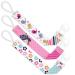 Liname Neutral Pacifier Clip - 3 Pack Pacifier Clips for Boys & Girls - Binky Holder Soothie Paci Clip Binkie Clip - Unisex Pacifer Clip - Baby Pacifier Clip and Pacifier Holder Spring Flowers
