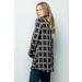 Bump Maternity Knit Sweater - High Neck Shawl Collar Long Sleeves Tunic Pullover Top (USA Made) - Grey/Black - Size S - Buy Online on GoSupps.com