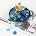 FuturePlusX Flat Glass Marbles 1Lb - 100PCS Premium Blue Mixed Color Flat Gems - Fish Tank Rocks, Vase Filler, Table Scatter Decor - Buy Online on GoSupps.com