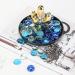 FUTUREPLUSX 5Lb 500PCS Blue Mixed Color Flat Glass Marbles - Premium Decorative Gems for Vases, Table Scatter, and More - Buy Online on GoSupps.com