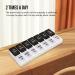 Weekly Pill Organizer - 7-Day Detachable Pill Box for Vitamins Fish Oil & Medications - Travel Friendly Black & White Design - Buy Online on GoSupps.com
