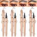 Microblading Eyebrow Pen 3D Waterproof Microblading Eyebrow Pencil Contouring Pen Long-Lasting Magic Eyebrow Pencil Natural Makeup Fine Stroke 4-Fork-Tip Eyebrow Pencil Light brown - Buy Online on GoSupps.com