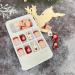 Christmas Short Square French Tip Press On Nails - Red Elk Snowflake Design - Winter Xmas Nail Art for Women - Style 2 - Buy Online on GoSupps.com