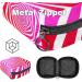 Large Aesthetic Storage Bags for Women's Bandages & Tampons - Zippered Geometry Stripes in Pink - Buy Online on GoSupps.com